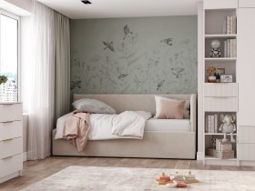 Диван-кровать Бенто (крем) в Сосновоборске - sosnovoborsk.mebel-nsk.ru | фото