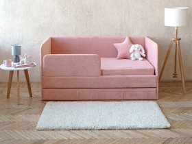 Диван-кровать Happy (коралловый) в Сосновоборске - sosnovoborsk.mebel-nsk.ru | фото