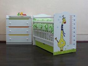 Кроватка детская Жираф с маятником в Сосновоборске - sosnovoborsk.mebel-nsk.ru | фото