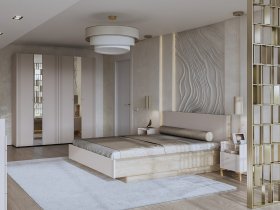 Модульная спальня Одетта (дуб эндгрей/меланж) в Сосновоборске - sosnovoborsk.mebel-nsk.ru | фото